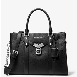 MIchael Kors Nouveau Hamilton Large Pebbled Leather Satchel